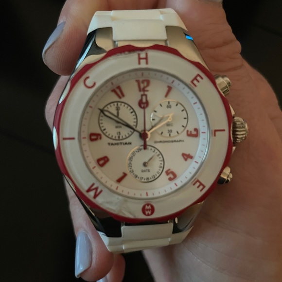 COPY - Michele jelly watch white with red - Picture 6 of 7